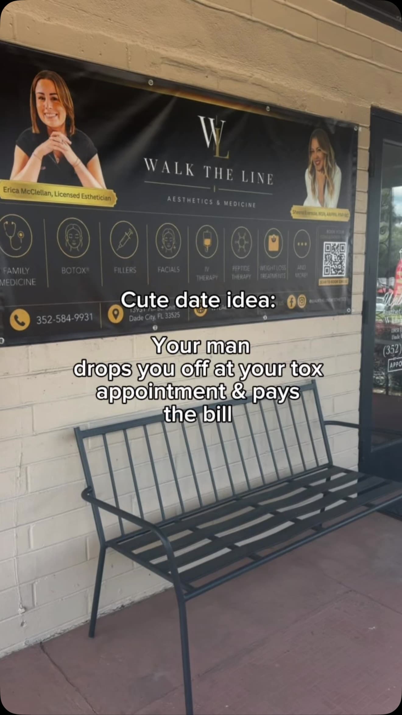 Cute date idea: he drops you off, pays for your tox + picks you up looking a lit