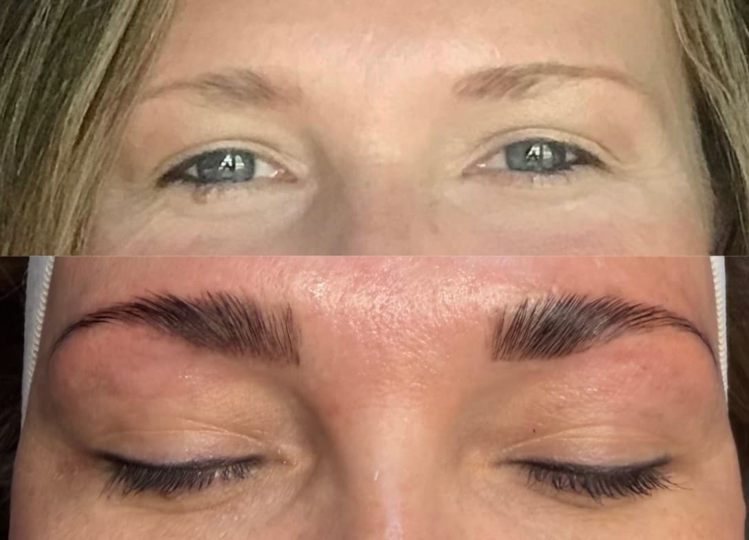 This transformation is the full brow treatment with Erica, and the difference sp